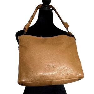 American Leather Co triple entry handbag